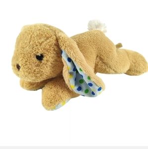 Dan Dee Bunny Rabbit Brown Polka Dot Ears Plush 12" Stuffed Animal, Preowned